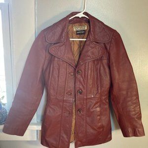 Vtg 70's Genuine Leather Jacket